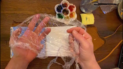 Plastic Wrap & Watercolor Technique